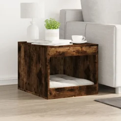 vidaXL Kattenbakkast 47x59x42 cm bewerkt hout gerookt eikenkleurig