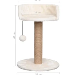 vidaXL Kattenboom met mandje 49 cm zeegras