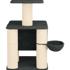 vidaXL Kattenboom met sisal krabpalen Donkergrijs 96 cm