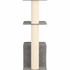 vidaXL Kattenboom met sisal krabpalen Lichtgrijs 133 cm