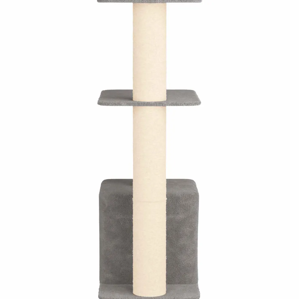 vidaXL Kattenboom met sisal krabpalen Lichtgrijs 133 cm