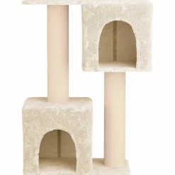 vidaXL Kattenboom met sisal krabpalen Crèmekleurig 114 cm