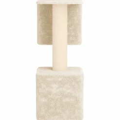 vidaXL Kattenboom met sisal krabpalen Crèmekleurig 114 cm