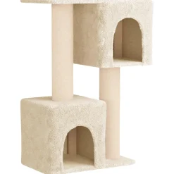 vidaXL Kattenboom met sisal krabpalen Crèmekleurig 114 cm