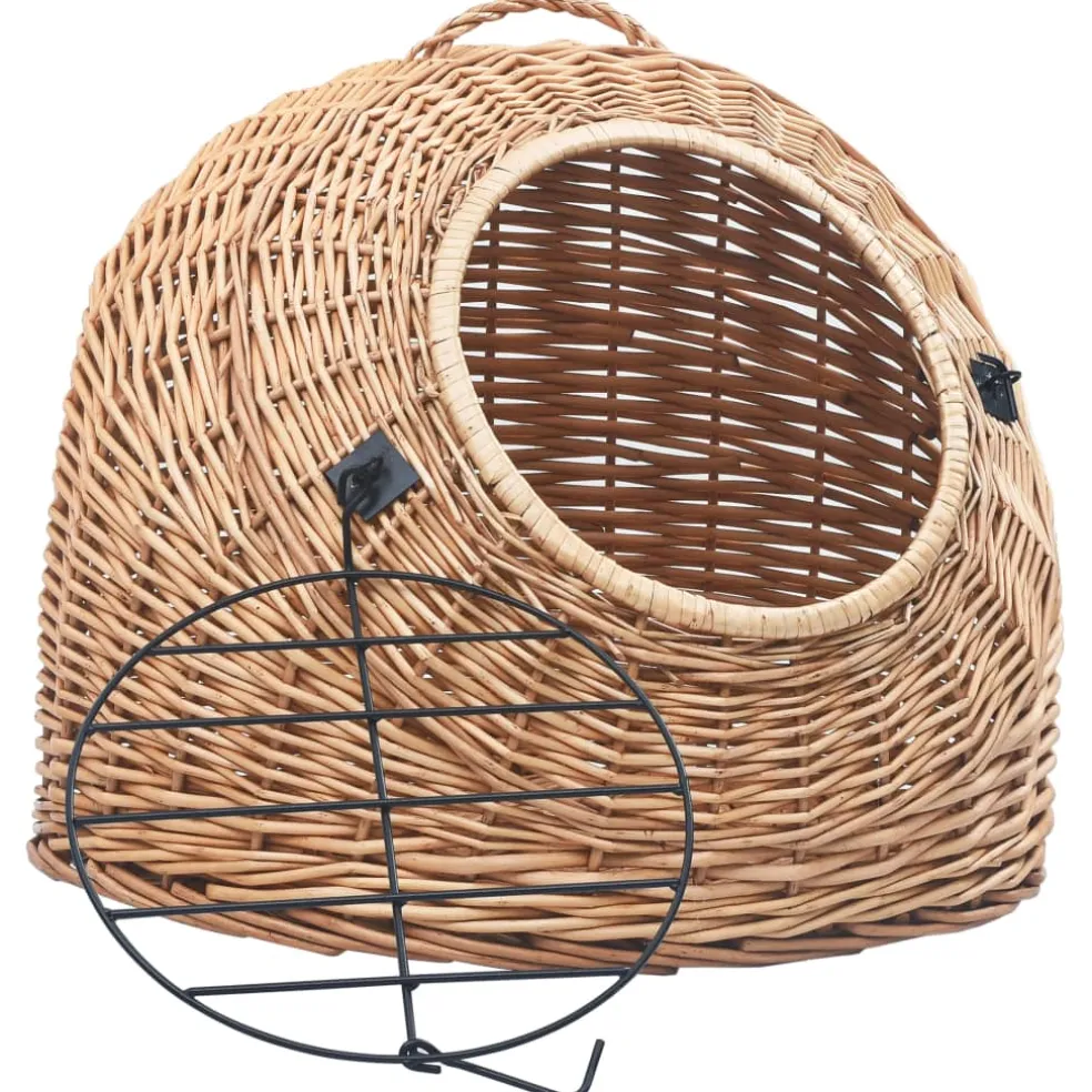 vidaXL Kattendrager 60x45x45 cm natuurlijk wilgenhout