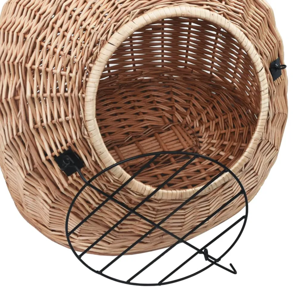 vidaXL Kattendrager 60x45x45 cm natuurlijk wilgenhout
