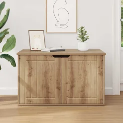 vidaXL Kattenhuis Ambachtelijk eiken 85 x 55 x 50,5 cm Bewerkt hout