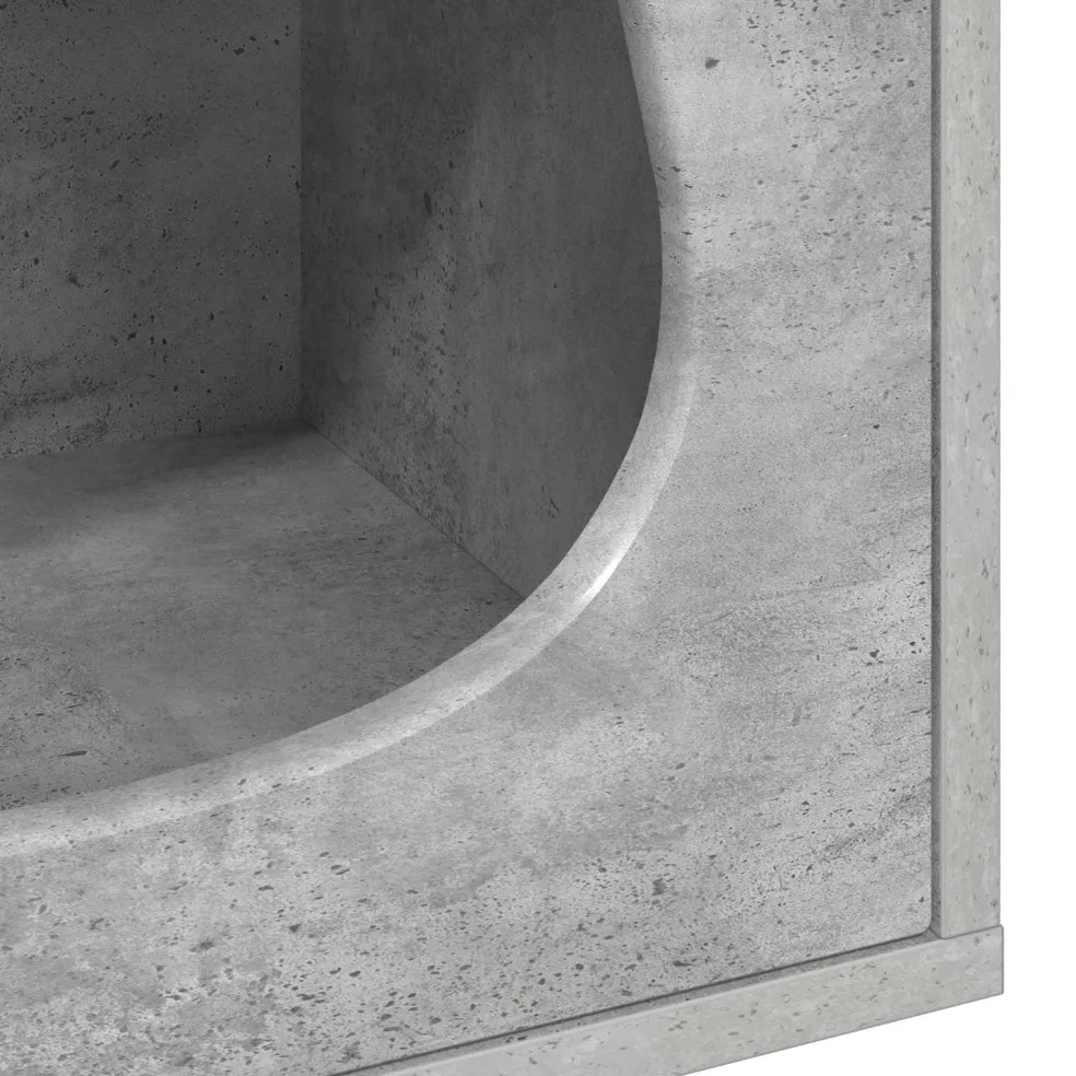 vidaXL Kattenhuis Beton 42,5 x 40 x 53,5 cm Bewerkt hout