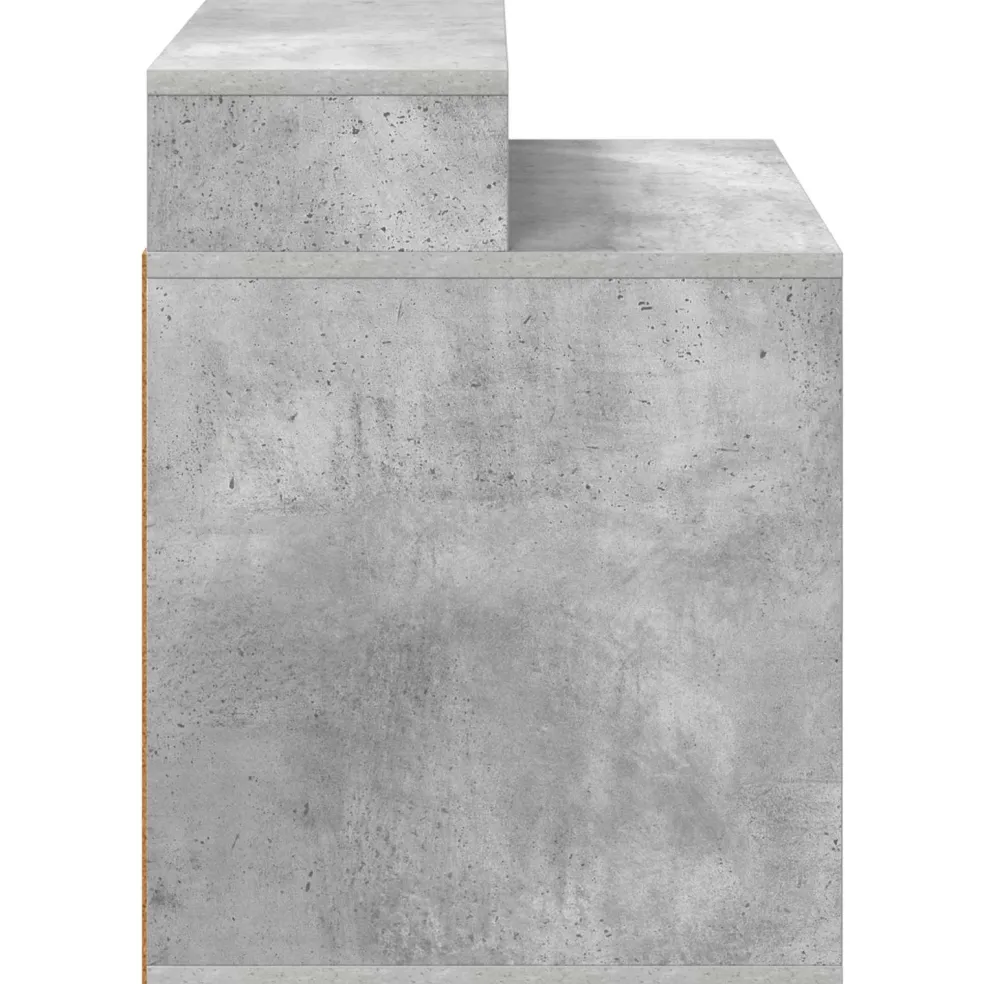 vidaXL Kattenhuis Beton 42,5 x 40 x 53,5 cm Bewerkt hout