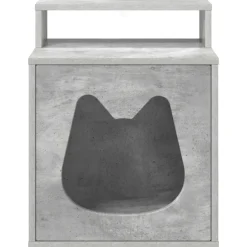 vidaXL Kattenhuis Beton 42,5 x 40 x 53,5 cm Bewerkt hout