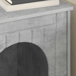 vidaXL Kattenhuis Beton 53 x 52 x 62 cm Bewerkt hout