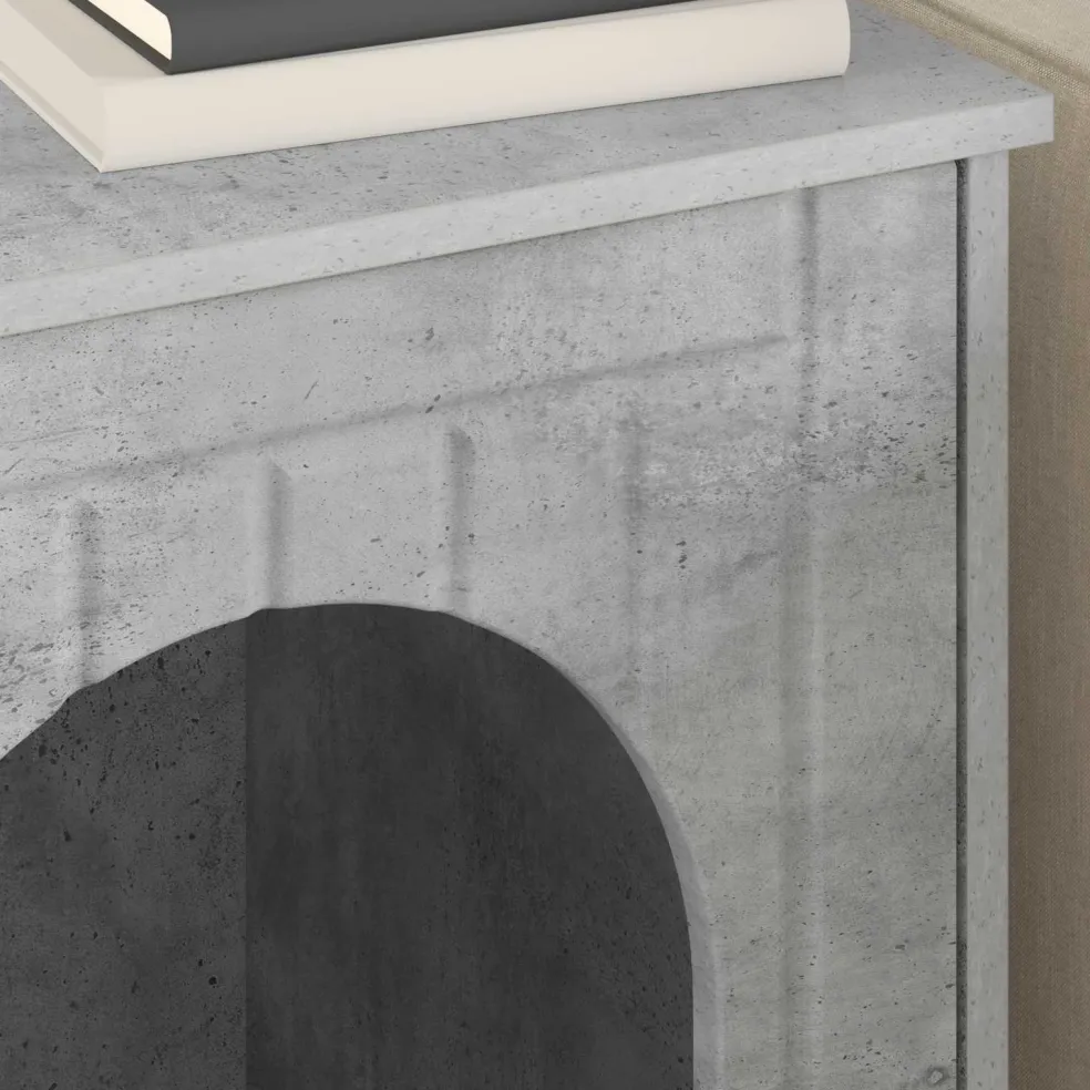vidaXL Kattenhuis Beton 53 x 52 x 62 cm Bewerkt hout