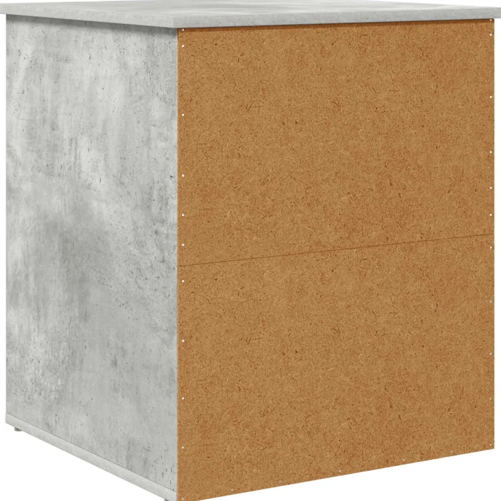 vidaXL Kattenhuis Beton 53 x 52 x 62 cm Bewerkt hout