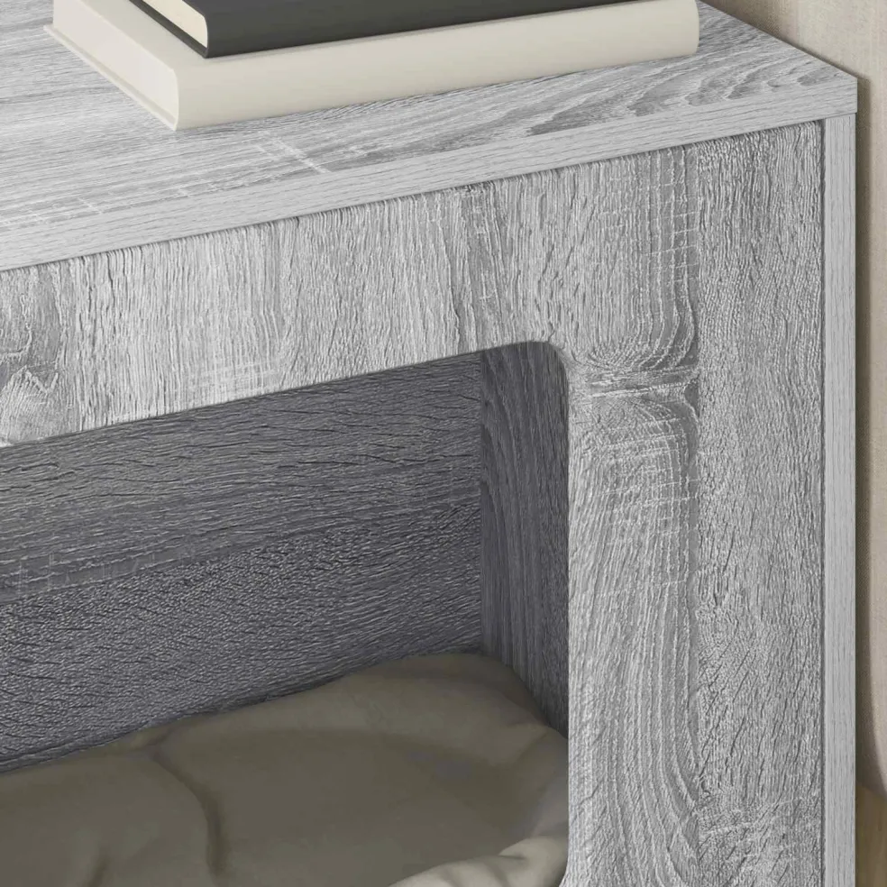 vidaXL Kattenhuis Grijs Sonoma 51 x 30 x 42,5 cm Bewerkt hout