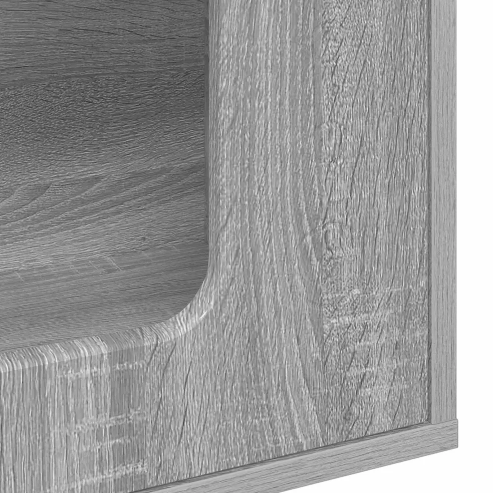 vidaXL Kattenhuis Grijs Sonoma 51 x 30 x 42,5 cm Bewerkt hout