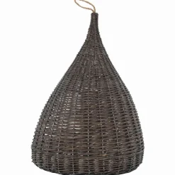 vidaXL Kattenhuis met kussen tipi 40x60 cm natuurlijk wilgen grijs