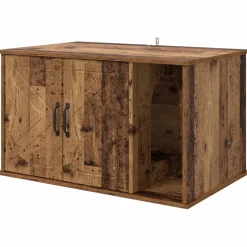 vidaXL Kattenhuis Oud hout 85 x 55 x 50,5 cm Bewerkt hout