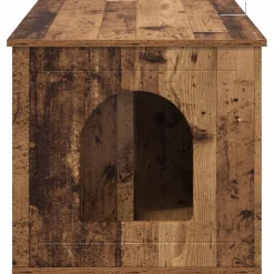 vidaXL Kattenhuis Oudhout 85 x 55 x 50,5 cm Bewerkt hout