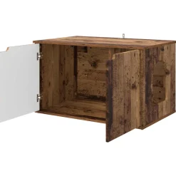 vidaXL Kattenhuis Oudhout 85 x 55 x 50,5 cm Bewerkt hout