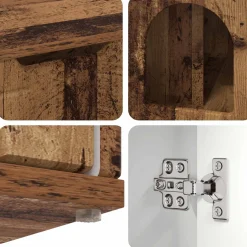 vidaXL Kattenhuis Oudhout 85 x 55 x 50,5 cm Bewerkt hout