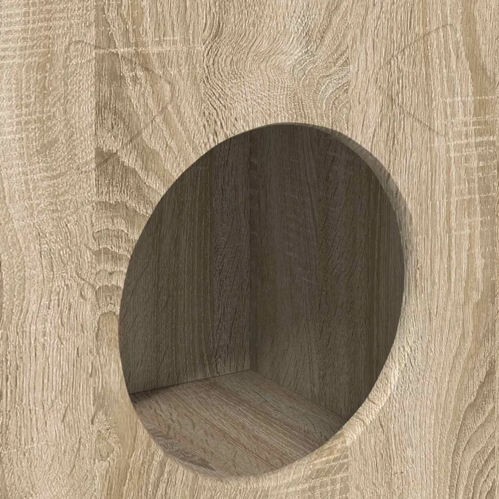 vidaXL Kattenhuis Sonoma Eiken 72 x 42,5 x 70 cm Bewerkt hout