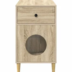 vidaXL Kattenhuis Sonoma Eiken 72 x 42,5 x 70 cm Bewerkt hout