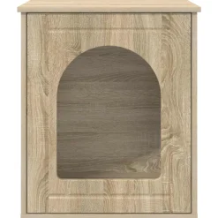 vidaXL Kattenhuis Sonoma 53 x 52 x 62 cm Bewerkt hout