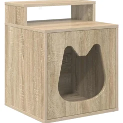vidaXL Kattenhuis Sonoma 42,5 x 40 x 53,5 cm Bewerkt hout