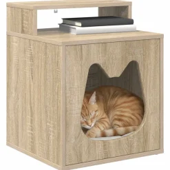 vidaXL Kattenhuis Sonoma 42,5 x 40 x 53,5 cm Bewerkt hout