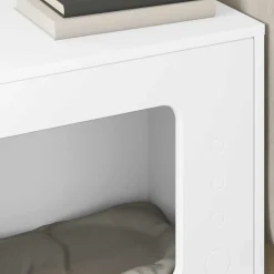 vidaXL Kattenhuis Wit 51 x 30 x 42,5 cm Bewerkt hout