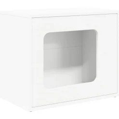 vidaXL Kattenhuis Wit 51 x 30 x 42,5 cm Bewerkt hout