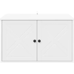 vidaXL Kattenhuis Wit 85 x 55 x 50,5 cm Bewerkt hout