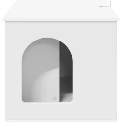vidaXL Kattenhuis Wit 85 x 55 x 50,5 cm Bewerkt hout