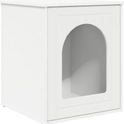 vidaXL Kattenhuis Wit 53 x 52 x 62 cm Bewerkt hout