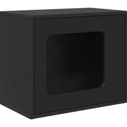 vidaXL Kattenhuis Zwart 51 x 30 x 42,5 cm Bewerkt hout