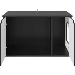 vidaXL Kattenhuis Zwart 85 x 55 x 50,5 cm Bewerkt hout