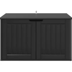 vidaXL Kattenhuis Zwart 85 x 55 x 50,5 cm Bewerkt hout