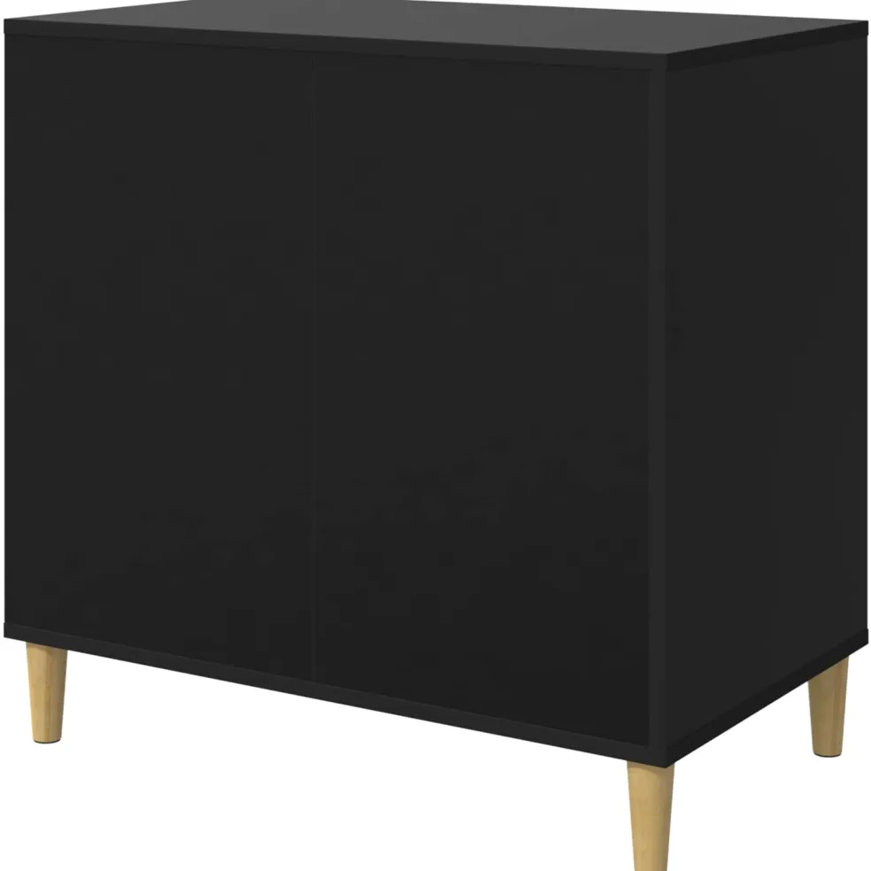 vidaXL Kattenhuis Zwart 72 x 42,5 x 70 cm Bewerkt hout
