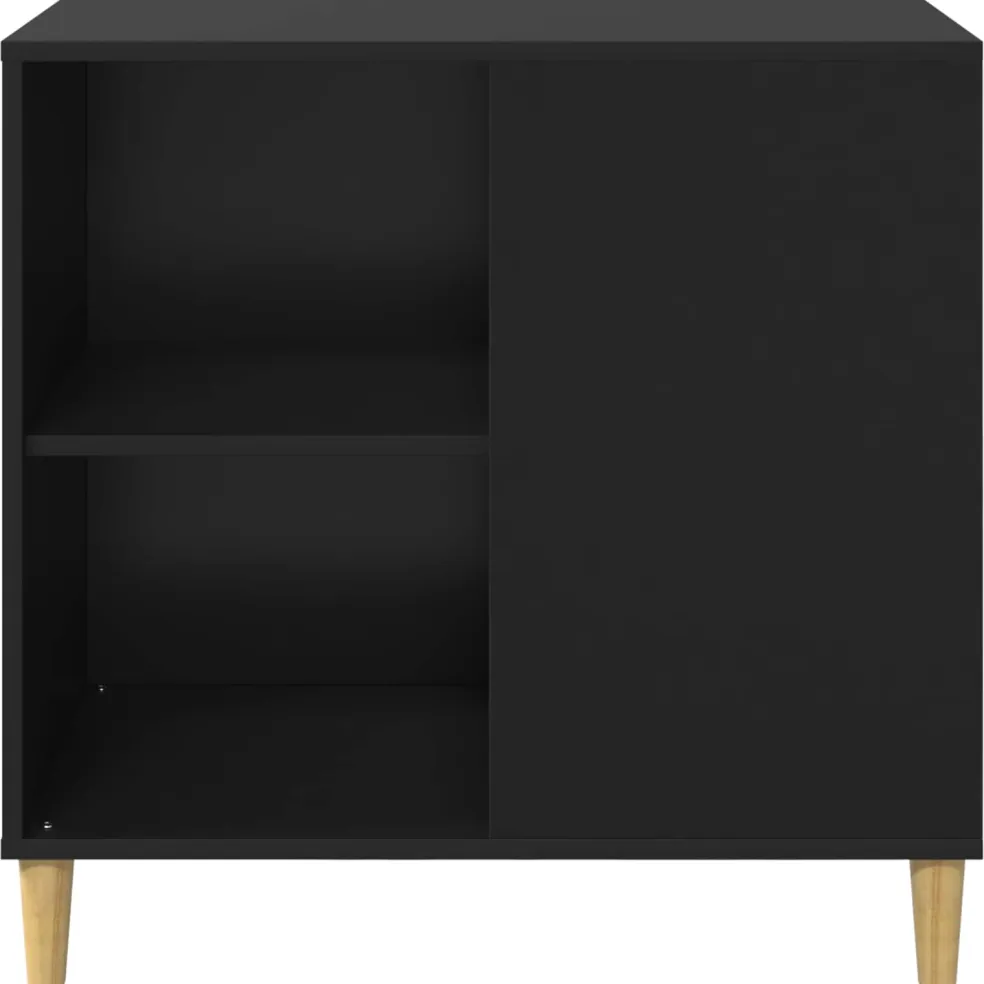 vidaXL Kattenhuis Zwart 72 x 42,5 x 70 cm Bewerkt hout
