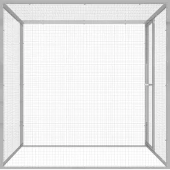 vidaXL Kattenkooi 1,5x1,5x1,5 m gegalvaniseerd staal