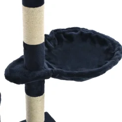 vidaXL Kattenkrabpaal met sisal krabpalen 138 cm donkerblauw