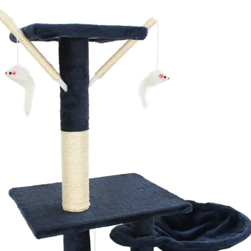 vidaXL Kattenkrabpaal met sisal krabpalen 230-250 cm blauw
