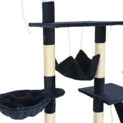 vidaXL Kattenkrabpaal met sisal krabpalen 230-250 cm blauw