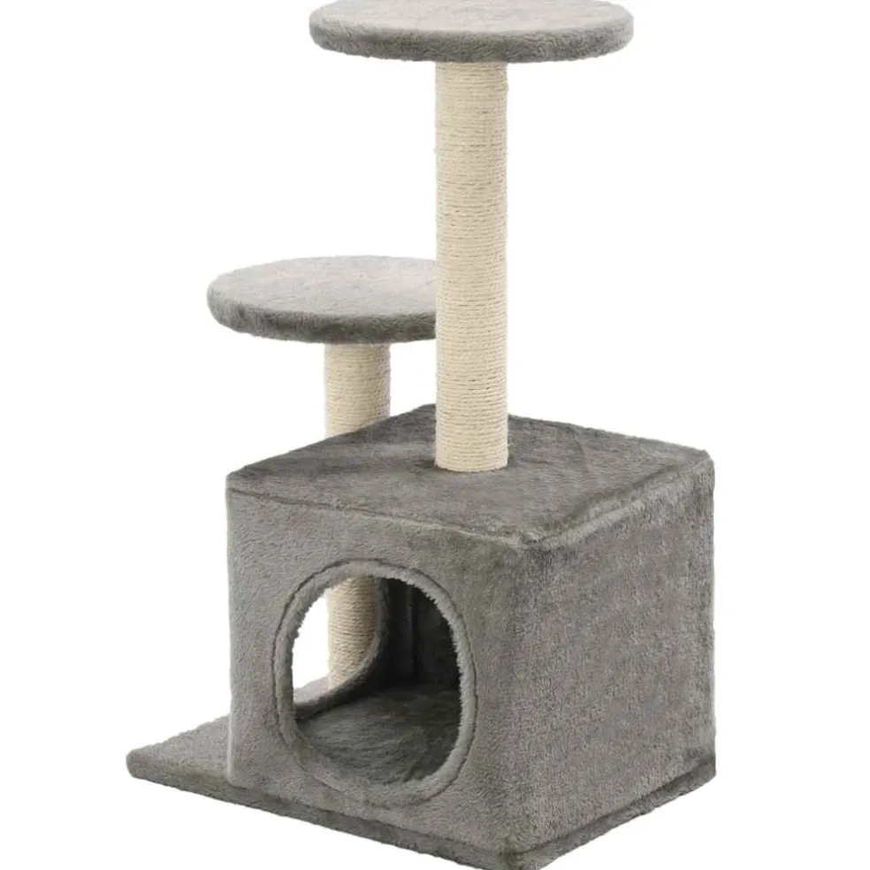 vidaXL Kattenkrabpaal met sisal krabpalen 183 cm lichtgrijs