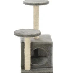 vidaXL Kattenkrabpaal met sisal krabpalen 183 cm lichtgrijs