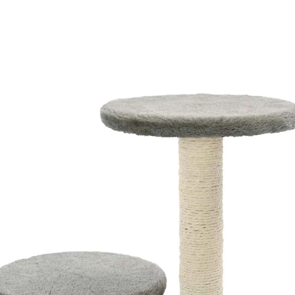 vidaXL Kattenkrabpaal met sisal krabpalen 183 cm lichtgrijs