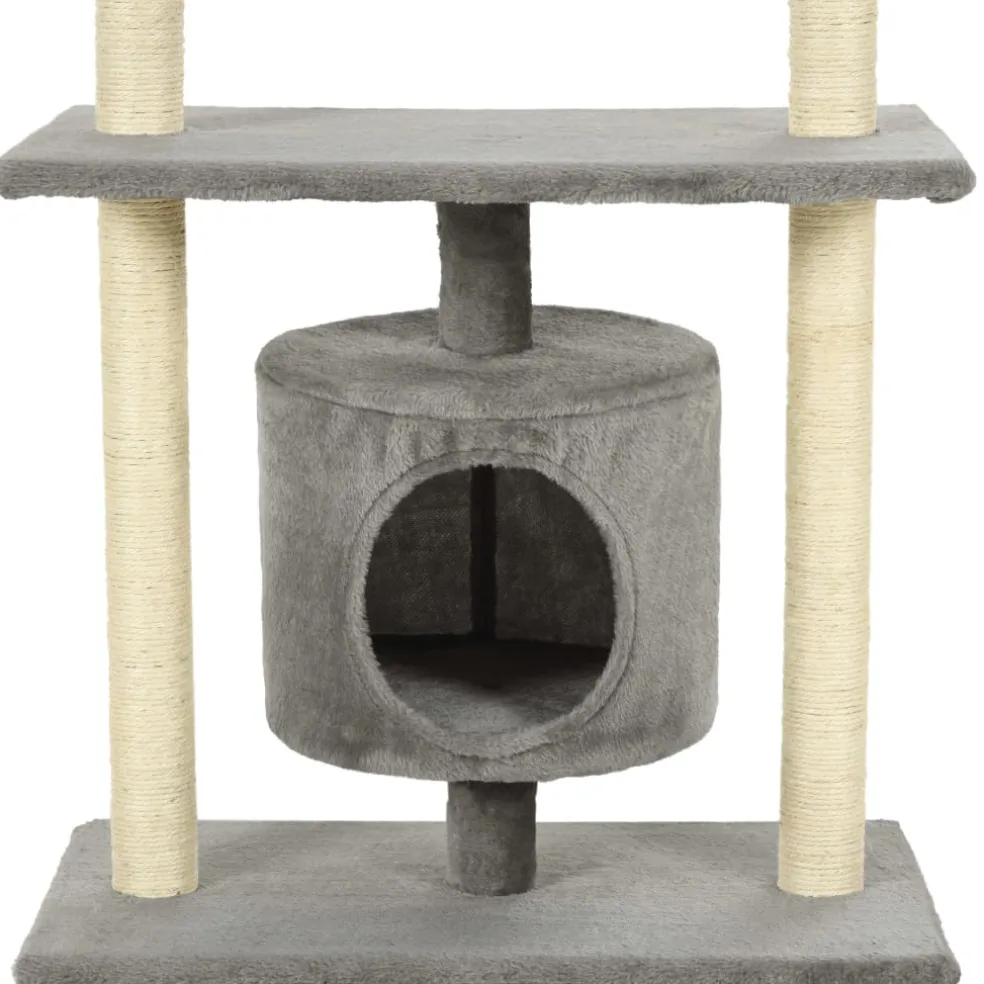 vidaXL Kattenkrabpaal met sisal krabpalen 95 cm grijs