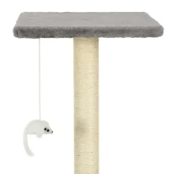 vidaXL Kattenkrabpaal met sisal krabpalen 95 cm grijs