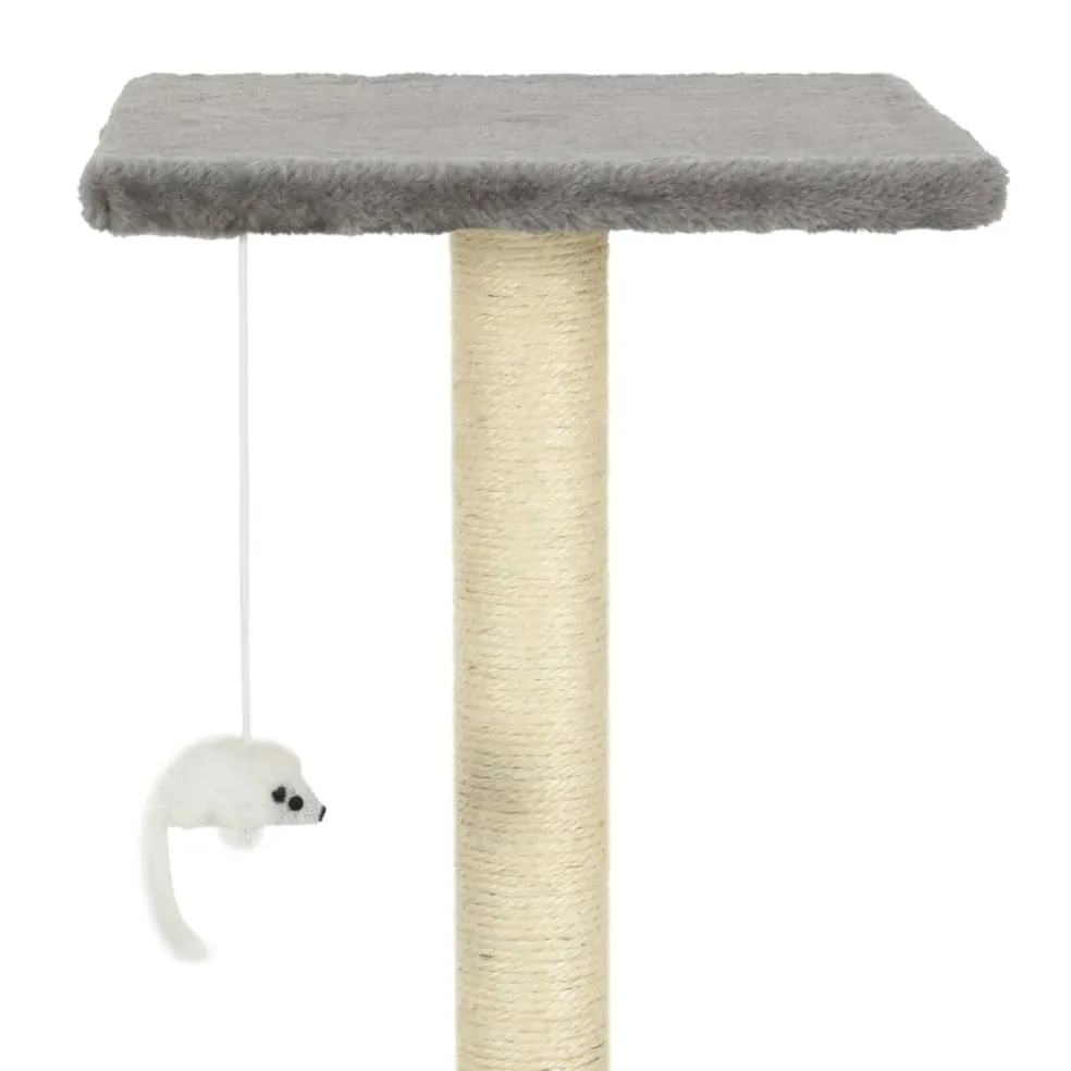 vidaXL Kattenkrabpaal met sisal krabpalen 95 cm grijs