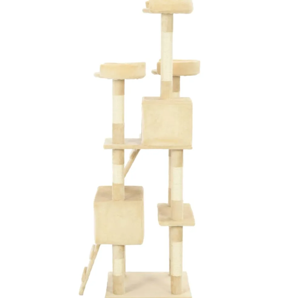 vidaXL Kattenkrabpaal met sisal krabpalen 170 cm beige